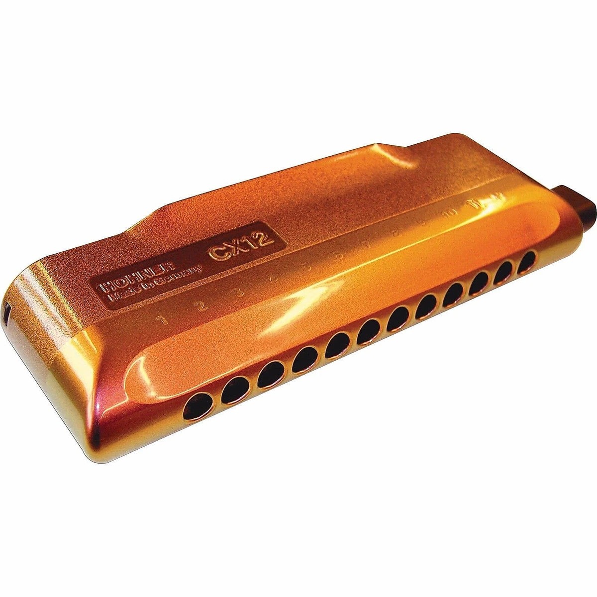Hohner CX12 Jazz Red Gold Fade Chromatic Harmonica Key of C