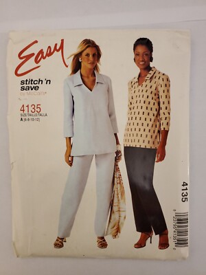 Sewing Pattern Easy Stitch N Save Women Shirt Top And Pants A 6 8 10 12 