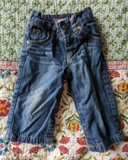 Baby Gap Blue Denim Lined Snap Open Legs Stretch Waist 12-18 mos