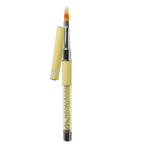Spazzola Ombre Nail Art Gel UV Fodera per Disegno Nylon Spazzola per Capelli Strumento per Nail Art Giallo - Foto 3 di 4