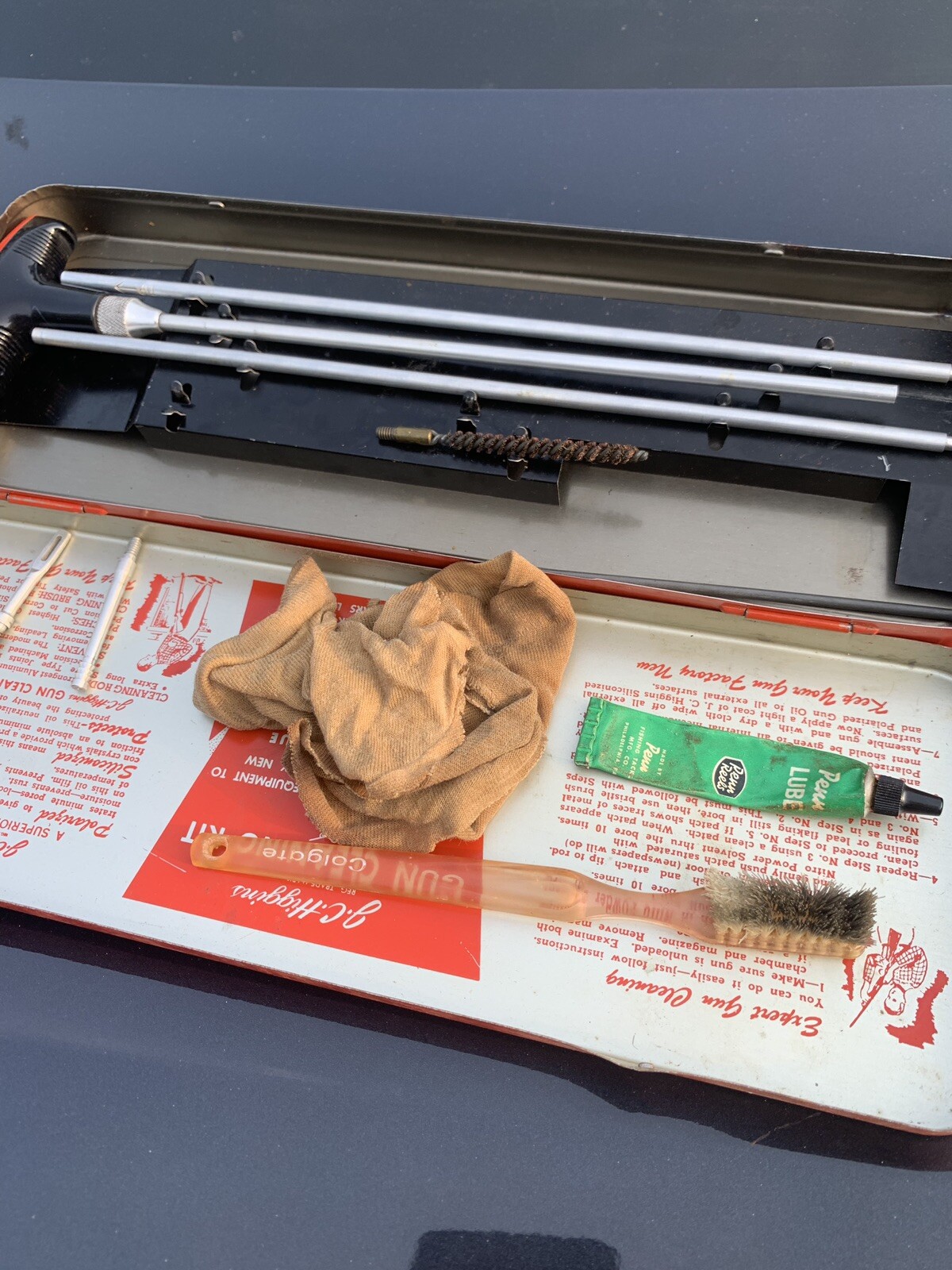 Vintage J C HIGGINS NO. 2143 Gun Cleaning Kit In Metal Box eBay