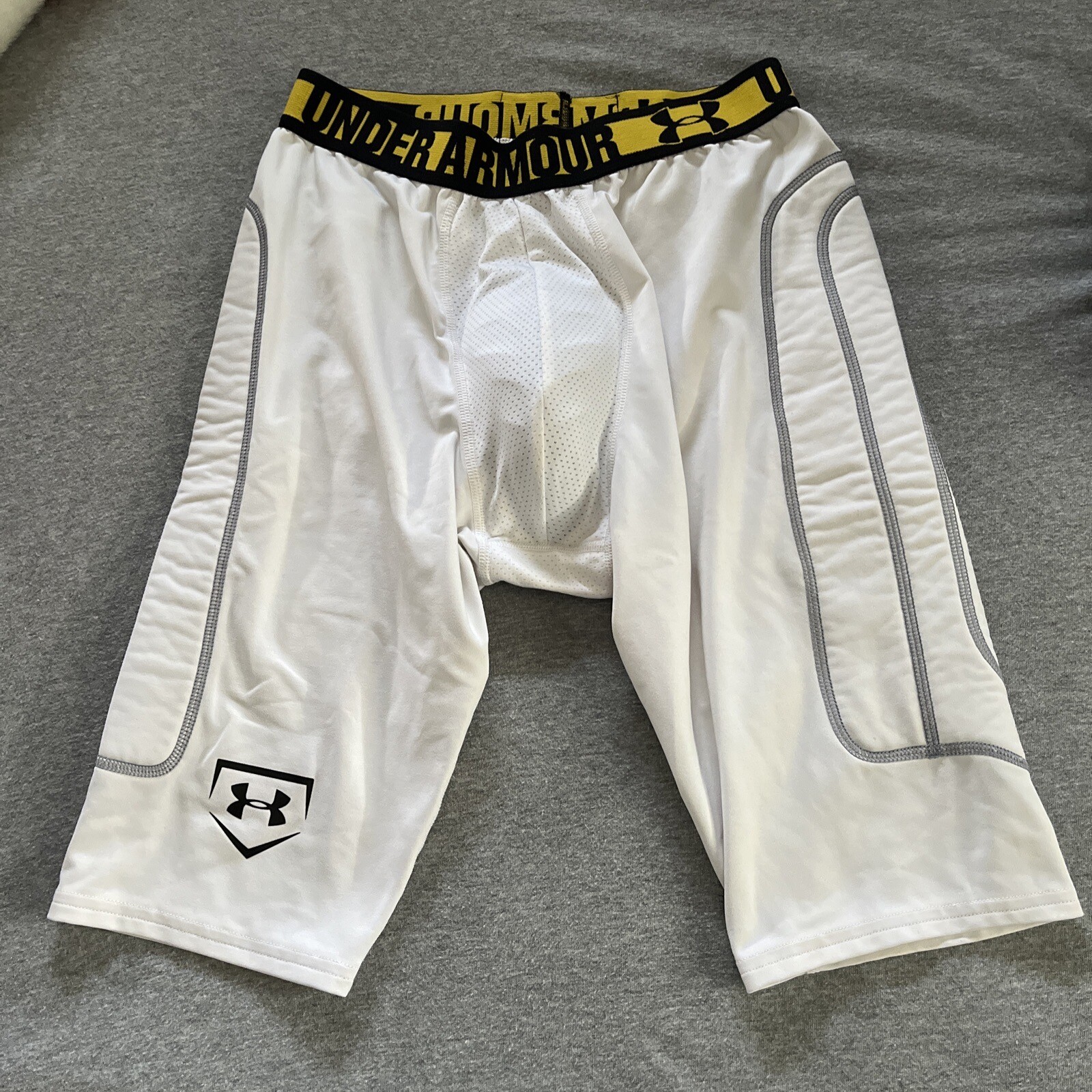 Under Armour Baseball Padded Sliding Shorts With Cup White Medium