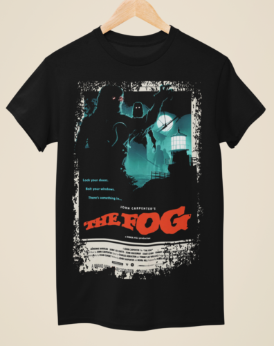 The Fog - czarny t-shirt inspirowany plakatem filmowym unisex - Zdjęcie 1 z 1