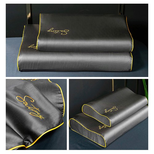 Funda de almohada de seda contorno de espuma viscoelástica fundas de almohada de látex 30*50 cm - Imagen 18 de 28