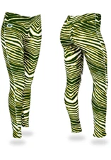 Zubaz NFL Women's Green Bay Packers Zebra Print Legging Bottoms