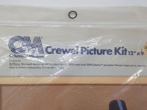 Columbia Minerva Crewel Picture Kit Bi-Plane NEW Kit #7809 Rare HTF - Picture 3 of 5
