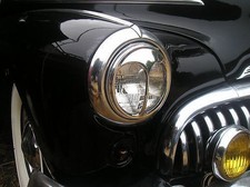 New Pair Of Vintage Style Cat Eye Head Light Covers 