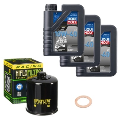 HiFlo Ölfilter Set LIQUI MOLY 10W-40 3L für Yamaha FZR 600 R Genesis 4JH Bj.1994