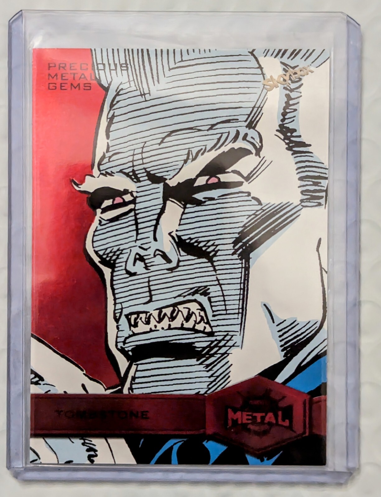 2022 Marvel Metal Universe Spider-Man Red PMG Gems #191 Tombstone 14/100