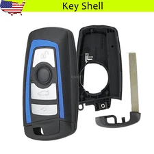 For BMW 3 5 Series 320i 328i 430i 528i 535i Remote Key Fob Shell Case Blade Blue