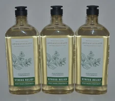 3 BATH BODY WORKS AROMATHERAPY STRESS EUCALYPTUS SPEARMINT WASH FOAM SHOWER GEL