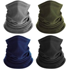 Winter Fleece Neck Warm Gaiter Thick Windproof Face Mask Ski Scarf for Men Women