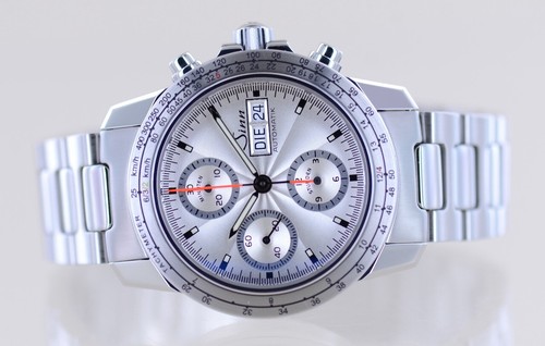 Sinn Uhr 303 M-kmh Day-Date Chronograph Silver Dial Modellbahn Full-Set rar - Bild 14 von 17