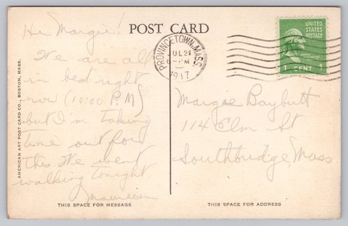 1917 Provincetown, Cape Cod, Mass - Pilgrim Memorial - Granite Tower Postcard - Picture 2 of 4