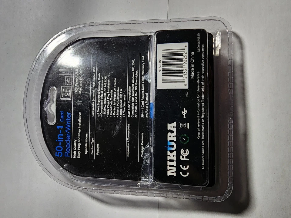 Nikura 50-in-1 Card Reader/Writer -Factory Sealed B2 - Image 2 of 2