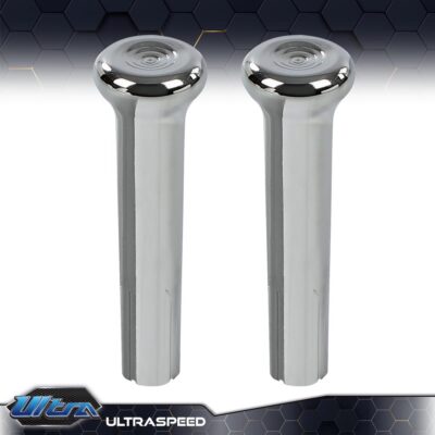 FIT FOR 1971-1988 GM CHEVY CARS & TRUCKS 1PAIR CHROME DOOR LOCK KNOBS PLASTIC