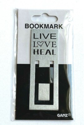 Ganz Metal Paperclip Style Bookmark 3'' long ''Live Love Heal'' Nurse Doctor NIP