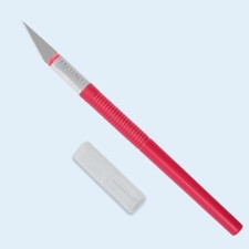5pcs Art Craft Carving Knife with Metal Blade ABS Handle Red