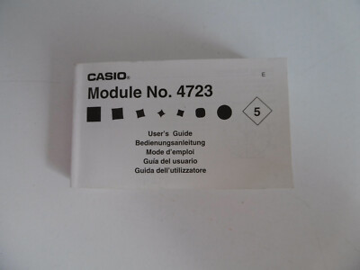 Bedienungsanleitung Casio Module No. 4723 User´s Guide für die Armbanduhr Swatch