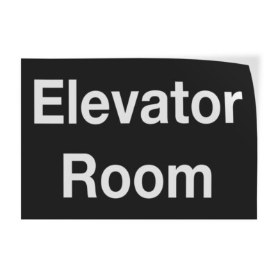 Horizontal Vinyl Stickers Elevator Room Business Elevator Facility Industrial