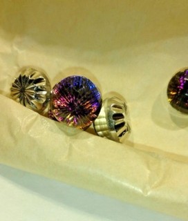MINT 2 Packs Heliotrope Fireballs Faceted Top Starburst Backside 15 MM Size !!