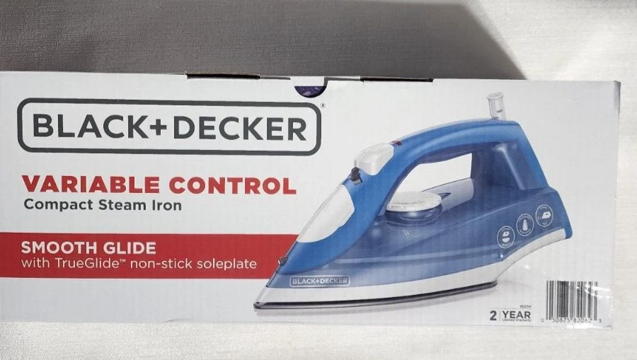 Black + Decker Variable Control Nonstick Compact Steam Iron