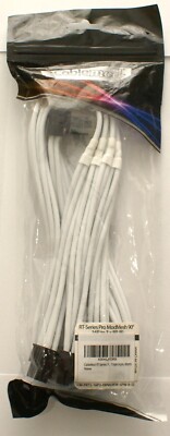 CableMod RT-Series Pro ModMesh 90 Degree White PCI-e Cable, 16-Pin to 3 x 8-Pin