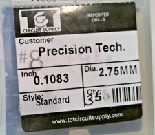 TCT REPOINTED DRILLS SLOT 2.75MM 0.1083" DIA 0.343" FLUTE LOT OF 21 