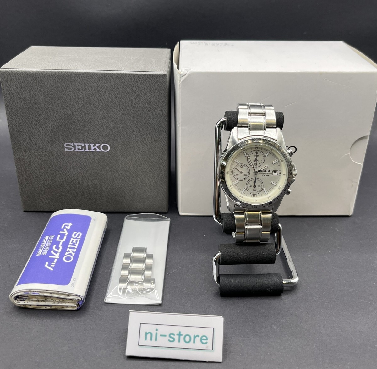 SEIKO クロノグラフ 腕時計 7T92-0DW0　 白　青　美品 SEIKO セイコー クロノグラフ 7T92-0DW0 クォーツ 腕時計 - メルカリ