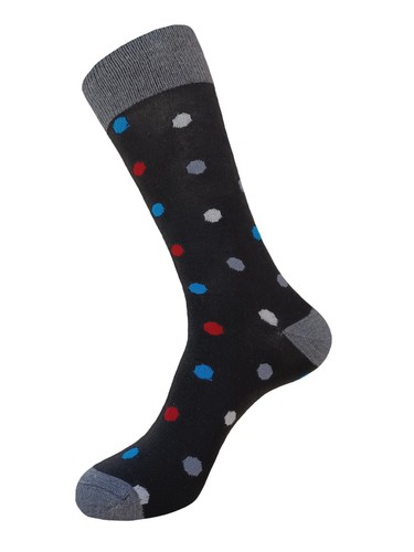 3-6-12 Pk Men's Dress Socks First Quality Striped Polka Dots COTTON Socks 10-13 - Picture 8 of 19