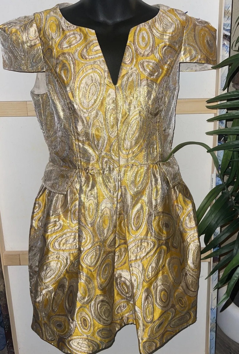 tibi gold dress Talisa Maxi Dress main image 1