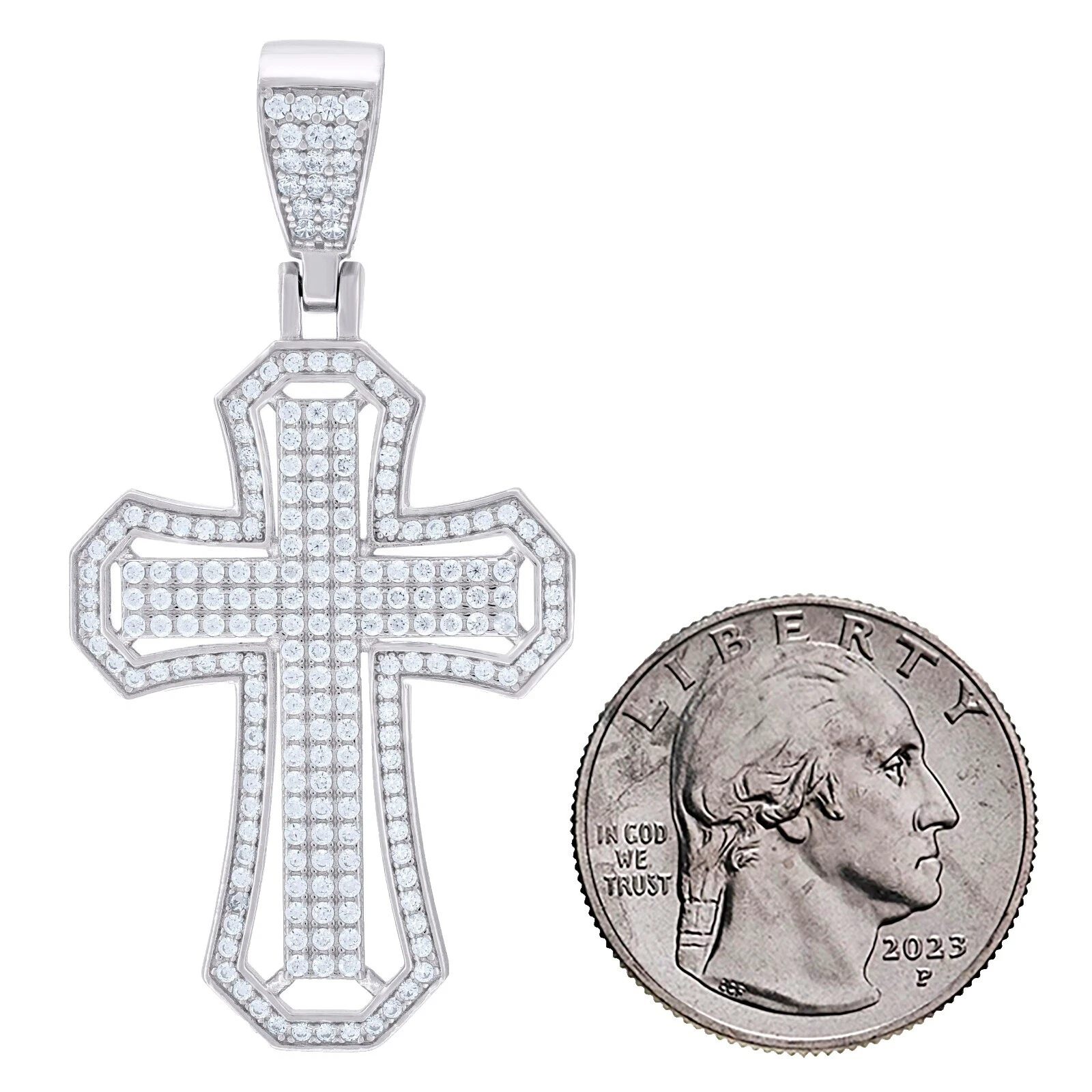 Collares y colgantes colgantes de plata de ley Awareness para hombre