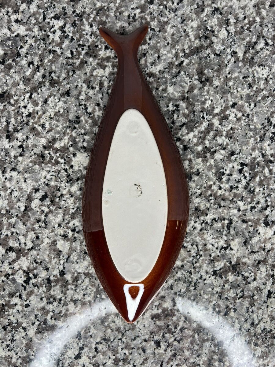 1958 Stig Lindberg's Fladen Fish Dish Stoneware MCM VTG 1958 Stig Lindberg's Fladen Fish Dish Stoneware MCM VTG