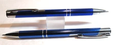 SET OF 2 TERZETTI ARROW BLUE METAL BALLPOINT PEN+ PENCIL  GIFT pouch