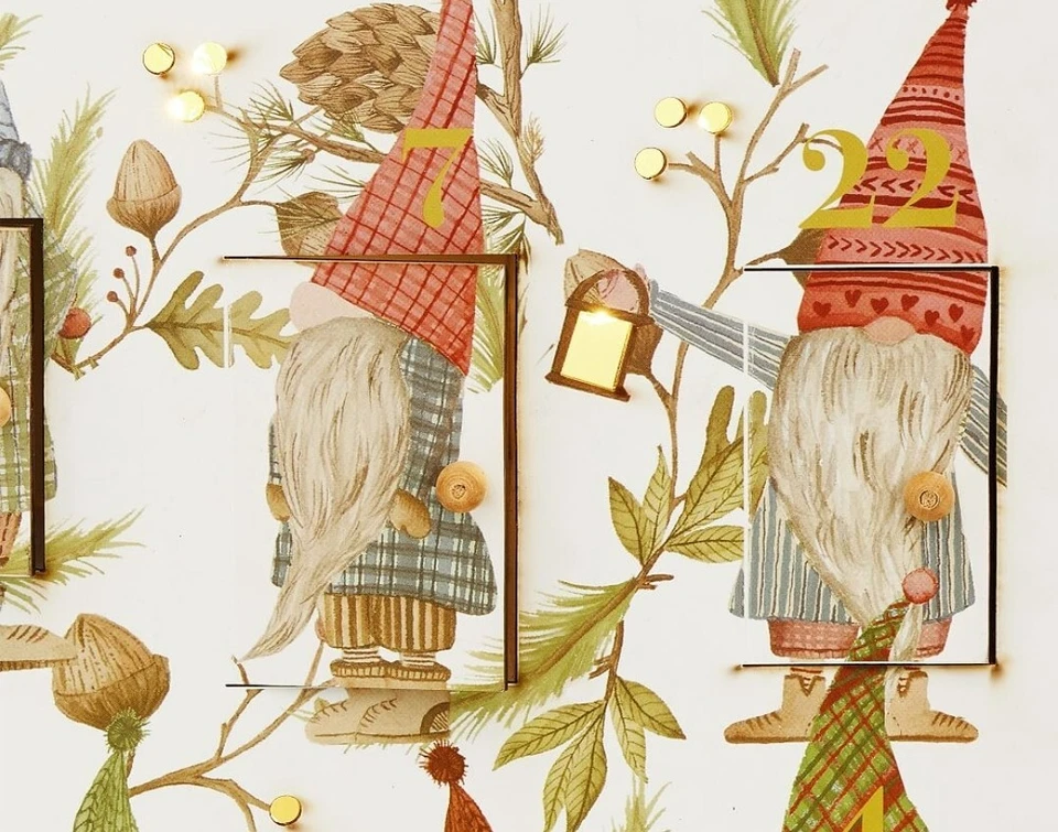 Pottery Barn Light Up Gnome Advent Calendar Open Box - Image 3 of 4