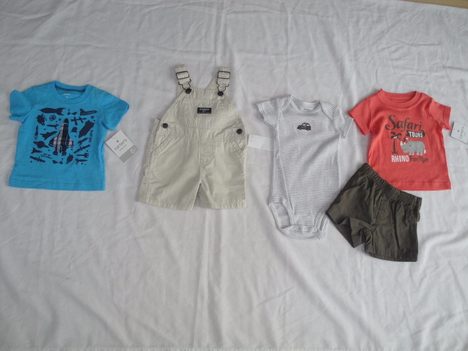 Carter's & Osh Kosh B'gosh Boy's Summer Clothing Lot of 3 Size: 6 Months