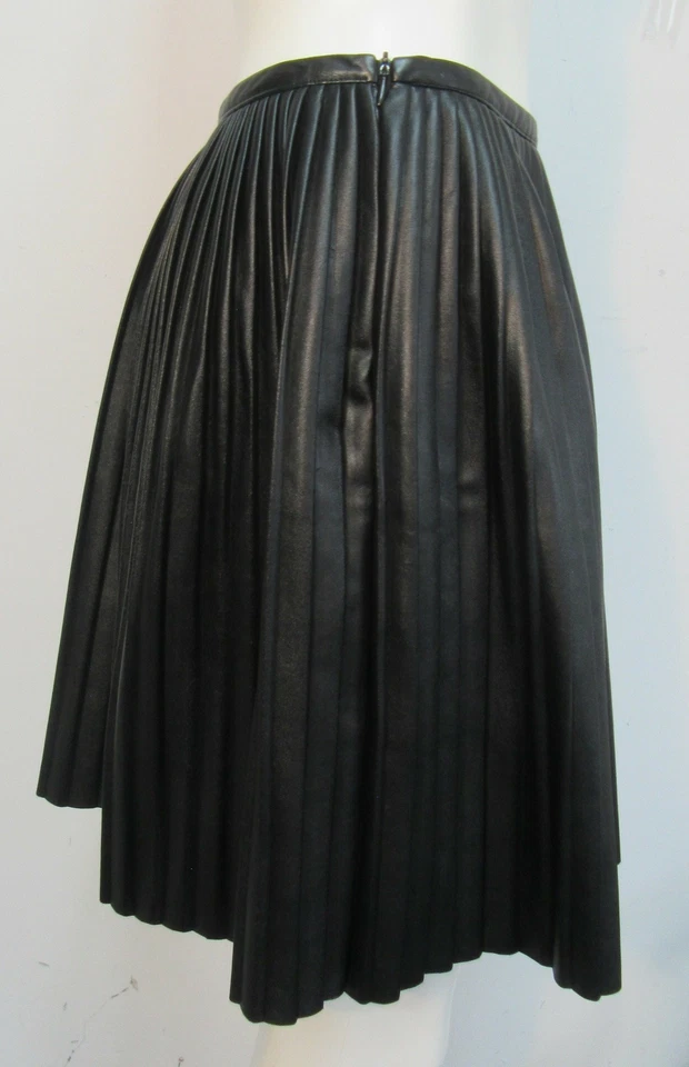 Falda plisada de cuero sintético negra MSGM para niños talla 14 Foto 2 de 4