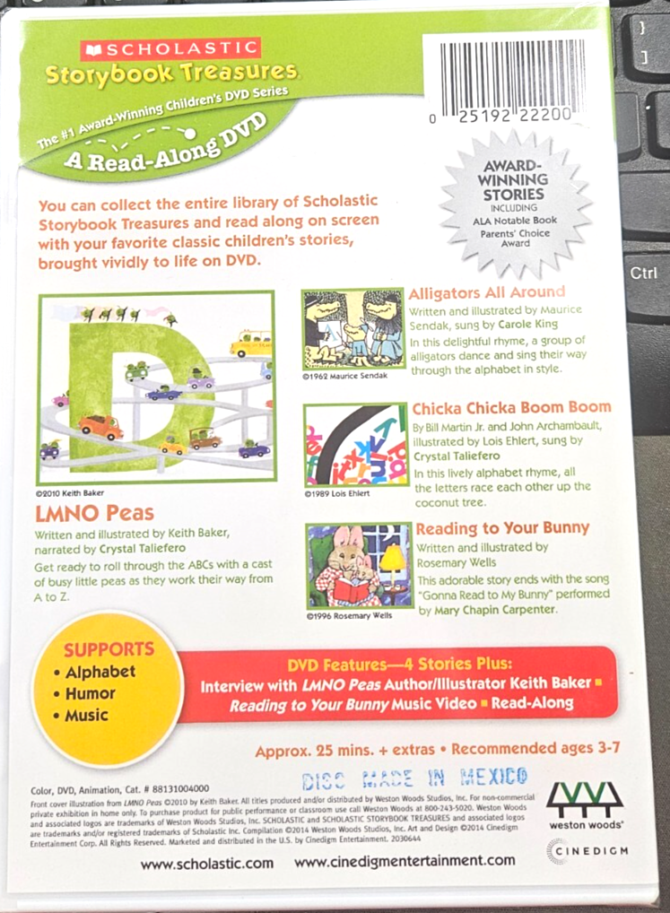 SCHOLASTIC: STORYBOOK TREASURE (DVD) BRAND NEW!!! & SEALED