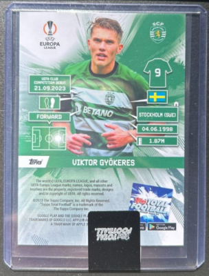 Viktor Gyokeres /75 ROOKIE RC Topps UCL Total Football 2023-24 