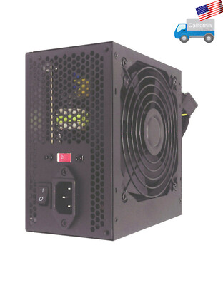 NEW 680W Black Gaming Quiet 120mm Fan 6+2 pin PCIe SATA/Molex ATX 4/8pin 12V PSU