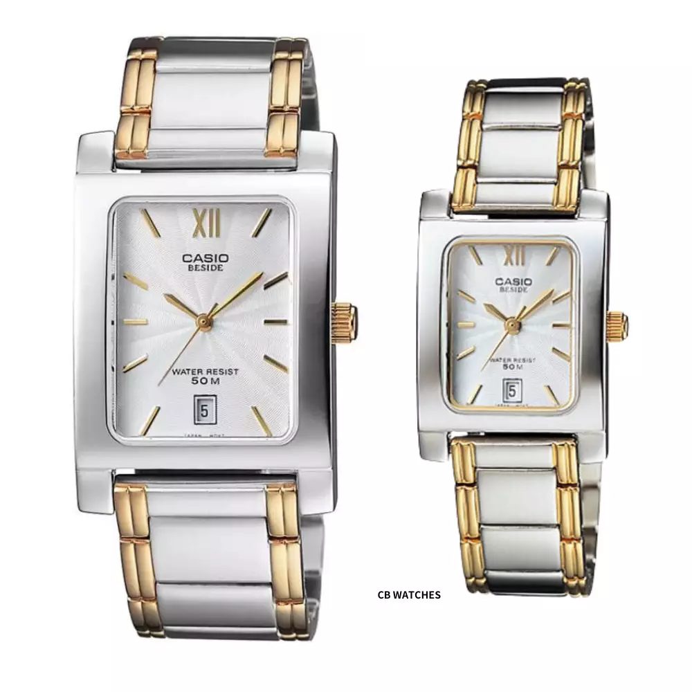 Casio Beside BEM 100SG 7AV BEL 100SG 7AV Men s Ladies Wristwatch