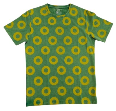 Section 119 X Phish Fishman Donuts Acid Wash Tee The Sphere Jam Band Green Yello