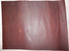 10.5"x13" DARK BROWN OIL TANNED UTILITY LEATHER COWHIDE avg 1.4mm thick 56