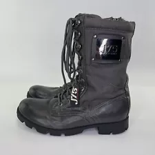 J75 Jump Spartan Tactical Combat Side Zip Boots Coal Gray Mens Sz 8 D
