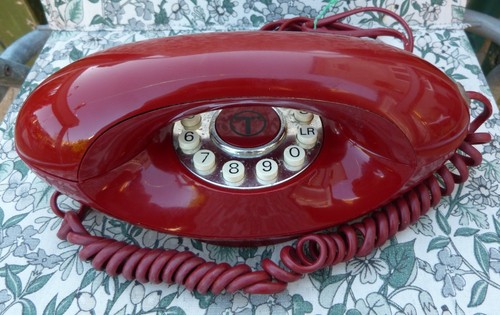 Vintage Retro BT Genie Phone - Red - Retro - sed- Push Button - Photo 2/12