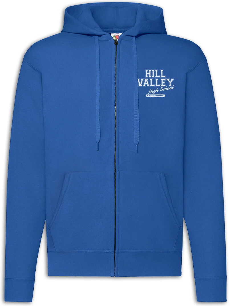 Hill Valley High School II Zipper Hoodie Back to Nerd Marty the McFly Future