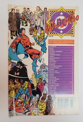Who's Who #16 June 1986 DC Comics, Mongul Nemisis Nighthawk Newsstand