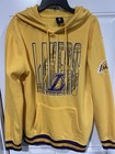 NBA Los Angeles Lakers Pullover Hoodie Yellow/Purple Basketball Size M — photo 1