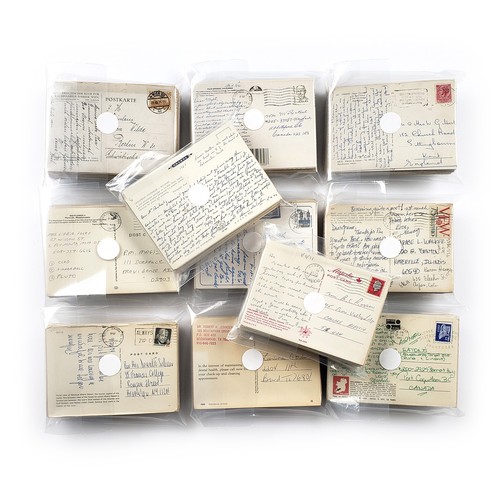 70 Vintage Used 4x6 Postcards Lot - All Posted - Worldwide Stamps & Postmarks