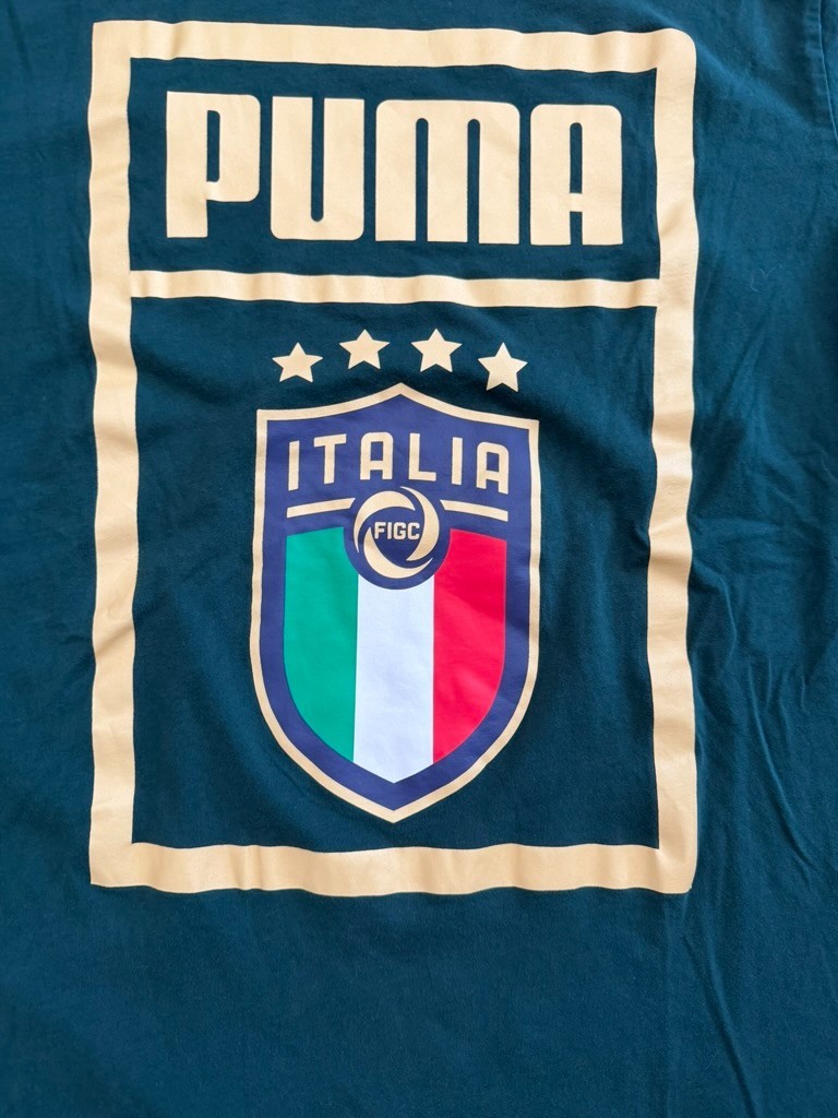 Puma Italy FIGC Soccer T-Shirt Mens XL Green Italia National Team Football Tee T thumbnail 6